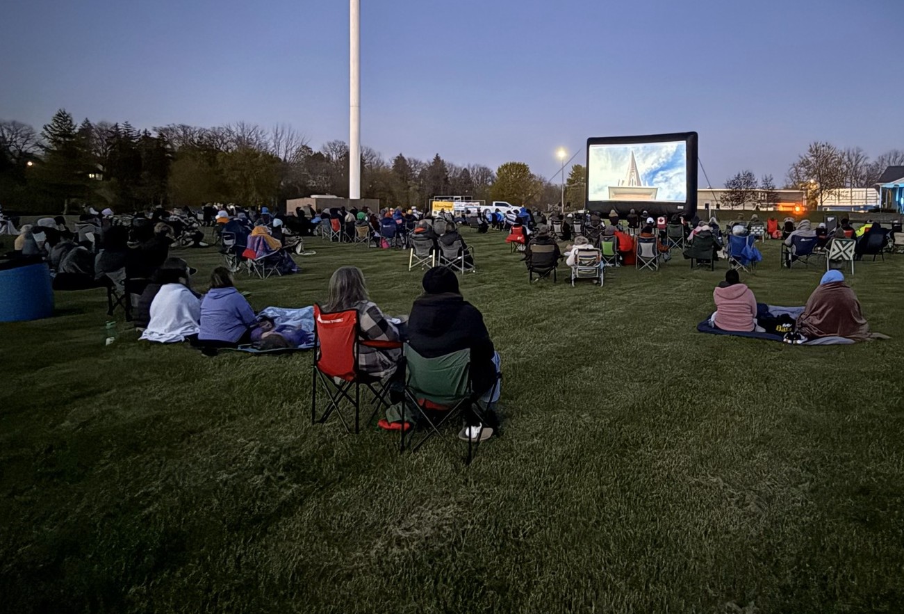 Photo of a movie in the park event.
