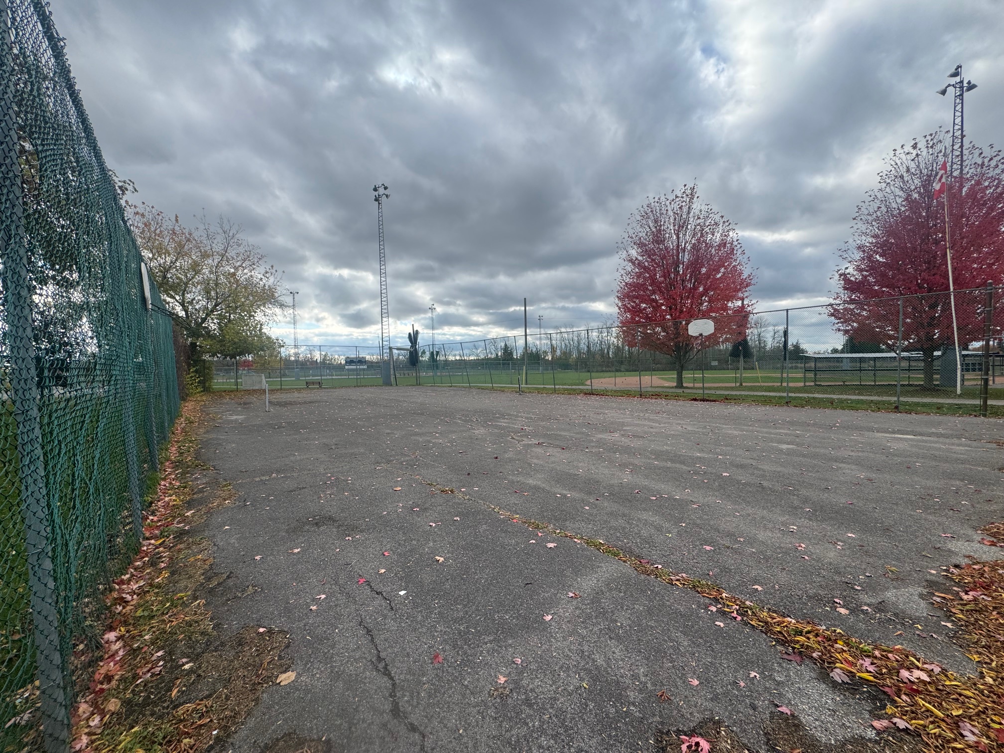 Photo of worn court area